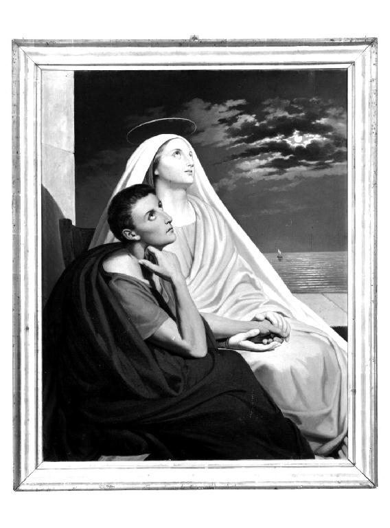 Sant'Agostino e Santa Monica sul lido di Ostia (dipinto) - ambito parmense (?) (sec. XIX)