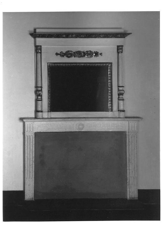 caminiera, opera isolata - manifattura emiliana (inizio sec. XIX)