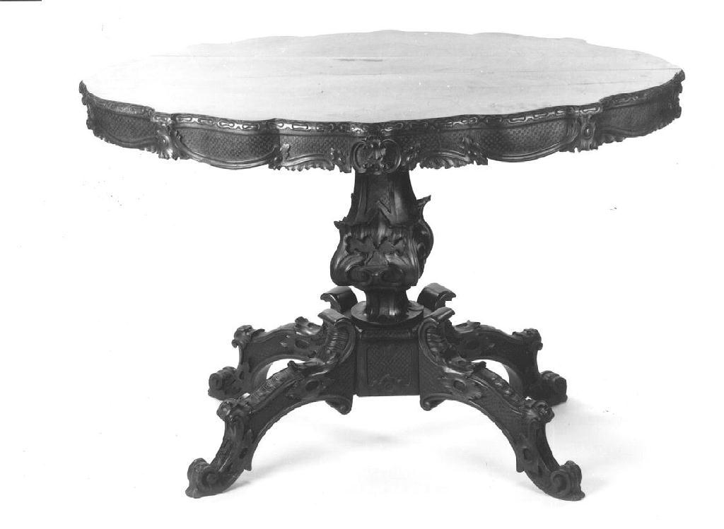 tavolo, opera isolata - manifattura emiliana (metà sec. XIX)