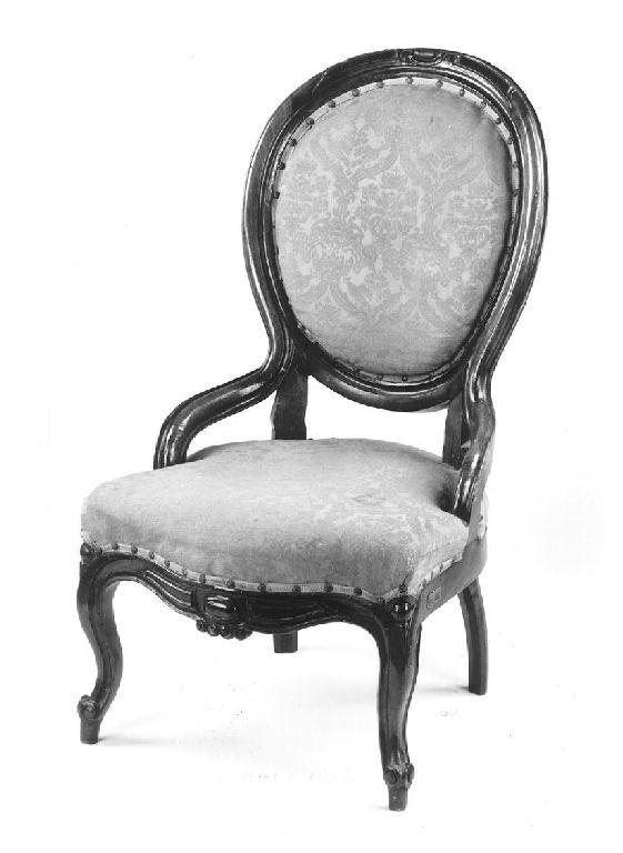 poltrona, serie - manifattura parmense (seconda metà sec. XIX)