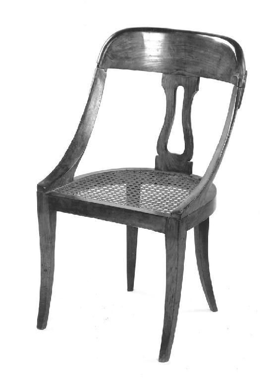 sedia - a gondola, serie - manifattura parmense (prima metà sec. XIX)