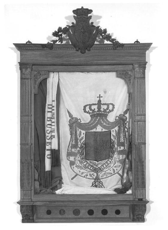 bandiera, opera isolata - manifattura parmense (seconda metà sec. XIX)