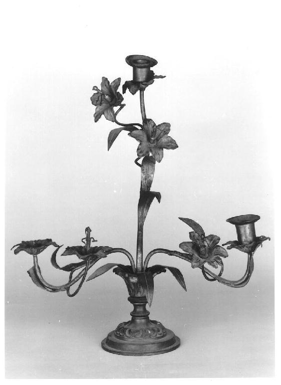 candelabro, serie - manifattura parmense (fine sec. XIX)