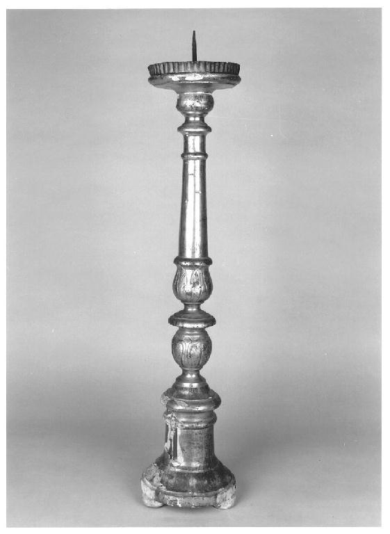 candeliere d'altare, serie - manifattura parmense (prima metà sec. XIX)