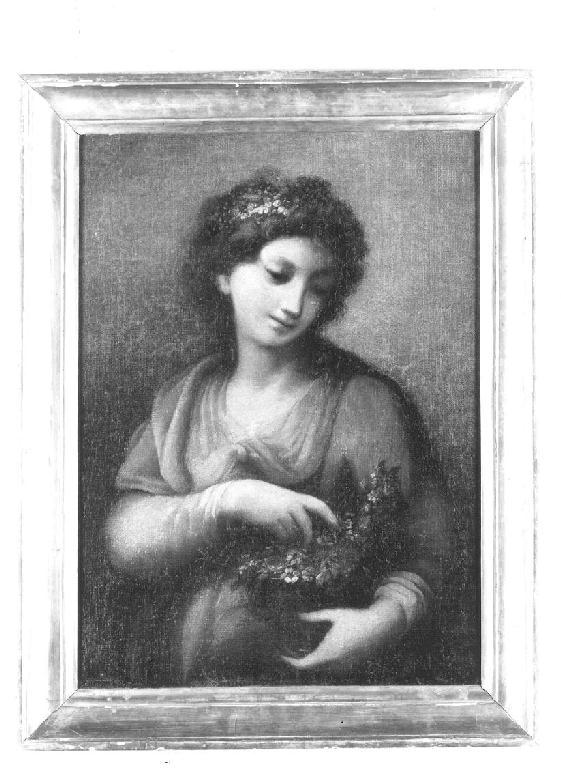 Tre figure femminili e un giovinetto, figura femminile (dipinto, serie) di Borghesi Giovan Battista (fine sec. XVIII)