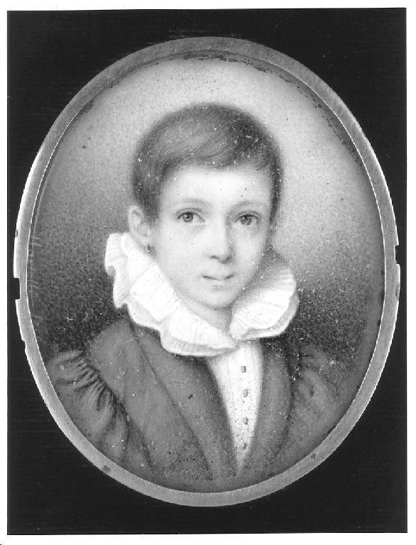 Ritratto di bimba, ritratto di bambina (decorazione a smalto, opera isolata) di Martelli Alessandro (prima metà sec. XIX)