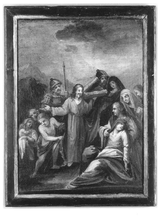 Cristo incontra la Vergine sulla via del Calvario, Cristo incontra la Madonna sulla via del Calvario (dipinto, opera isolata) di Balestra Pietro (attribuito) (prima metà sec. XVIII)