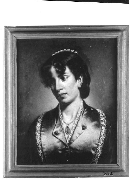 Ritratto di Emma, ritratto di donna (dipinto, opera isolata) di Levi Gioacchino (seconda metà sec. XIX)