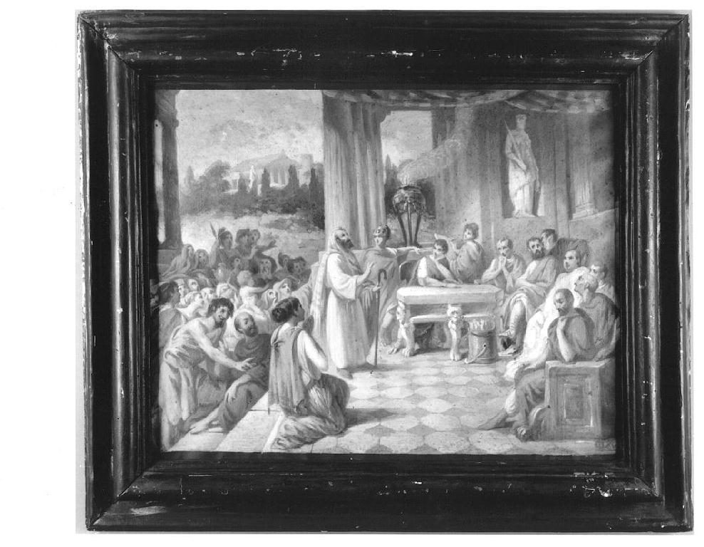 San Paolo predica nell'Agorà di Atene, discorso di San Paolo nell'areopago di Atene (dipinto, opera isolata) di Levi Gioacchino (seconda metà sec. XIX)