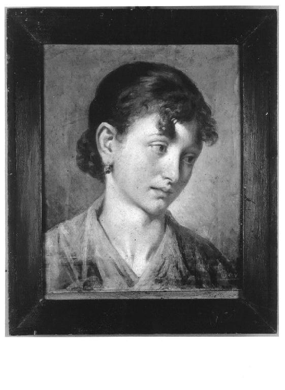 Ritratto della figlia, ritratto di donna (dipinto, opera isolata) di Levi Gioacchino (seconda metà sec. XIX)