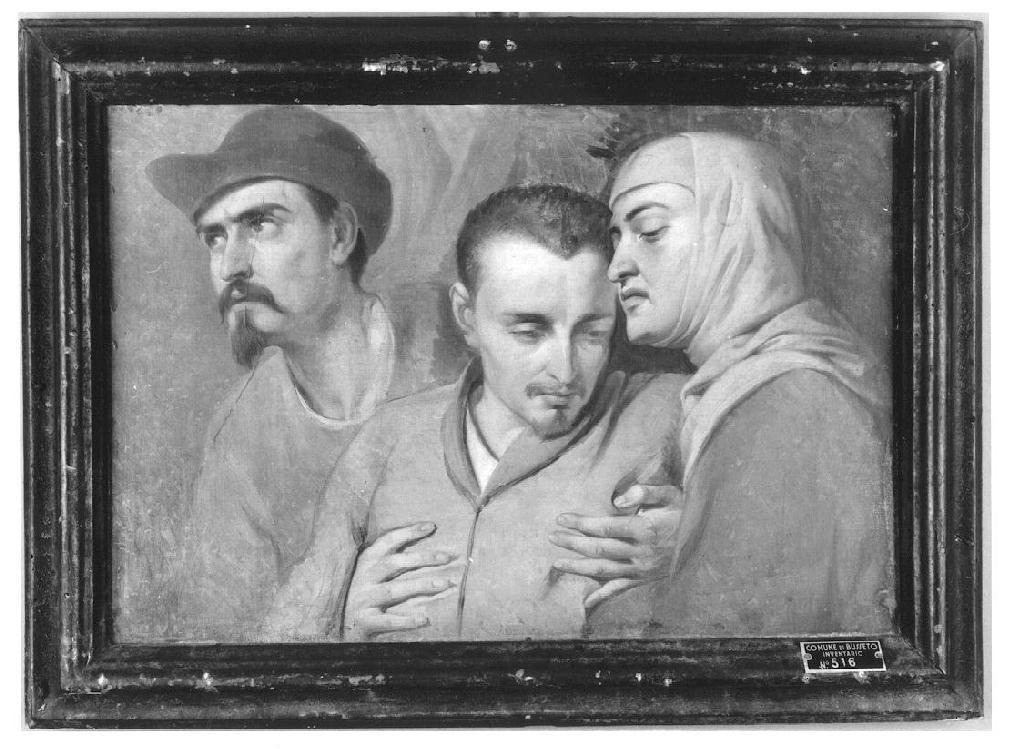 Studio di teste, figure maschili (dipinto, opera isolata) di Levi Gioacchino (terzo quarto sec. XIX)