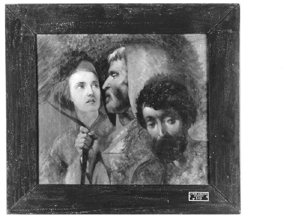 Studio di teste, figure maschili (dipinto, opera isolata) di Levi Gioacchino (terzo quarto sec. XIX)