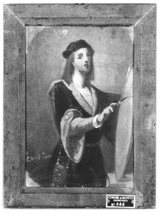 Raffaello pittore, ritratto d'uomo (dipinto, opera isolata) di Levi Gioacchino (terzo quarto sec. XIX)