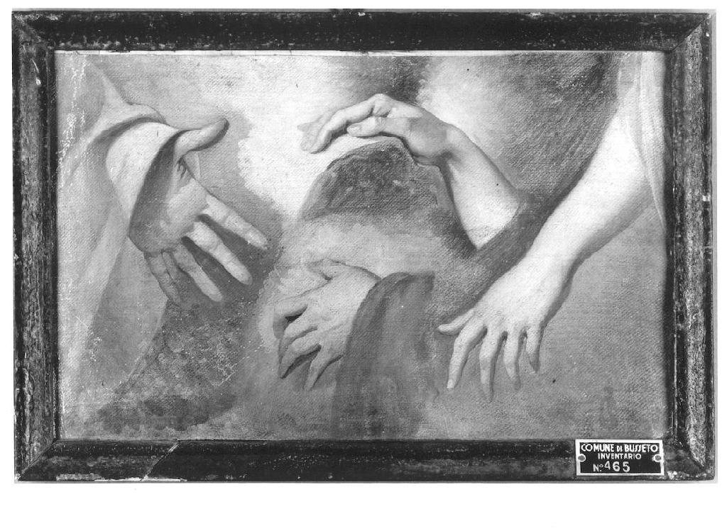 Studio di mani, studio di mani (dipinto, opera isolata) di Levi Gioacchino (metà sec. XIX)