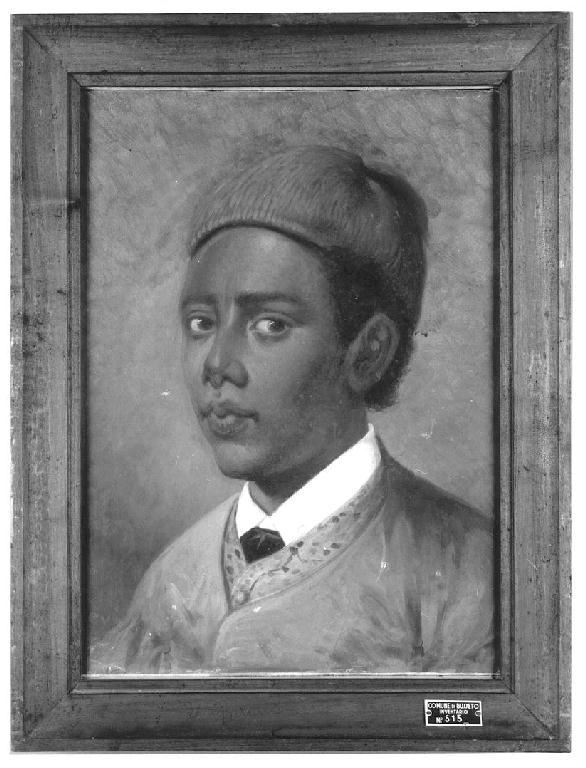 Ritratto di fanciullo nero, ritratto di fanciullo (dipinto, opera isolata) di Levi Gioacchino (terzo quarto sec. XIX)