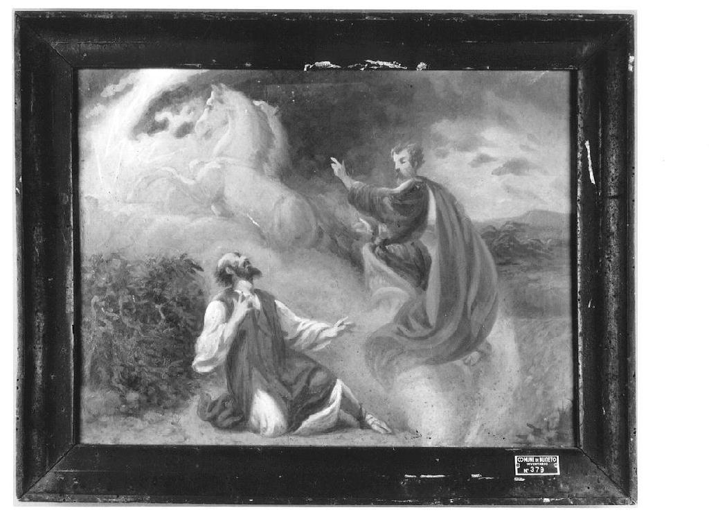 Visione del Profeta Eliseo, commiato di Elia da Eliseo (dipinto, opera isolata) di Levi Gioacchino (terzo quarto sec. XIX)