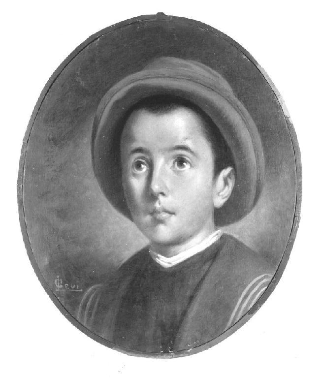 Testa di fanciullo, testa di bambino (dipinto, opera isolata) di Levi Gioacchino (inizio sec. XX)