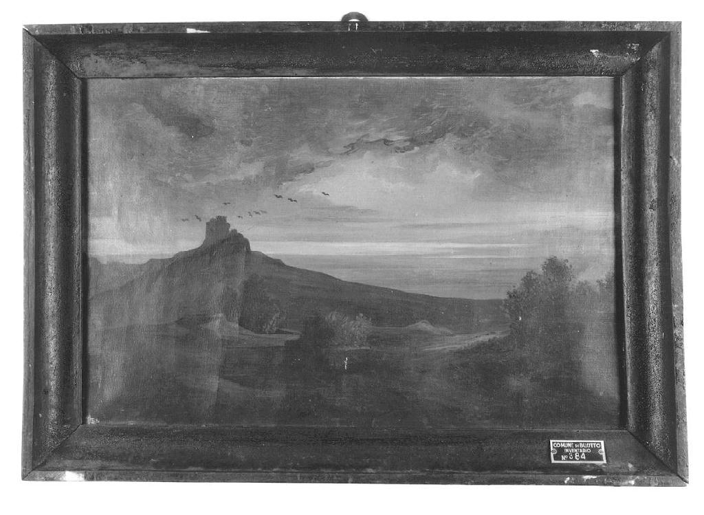 Paesaggio con rovine, paesaggio con rovine (dipinto, opera isolata) di Levi Gioacchino (terzo quarto sec. XIX)