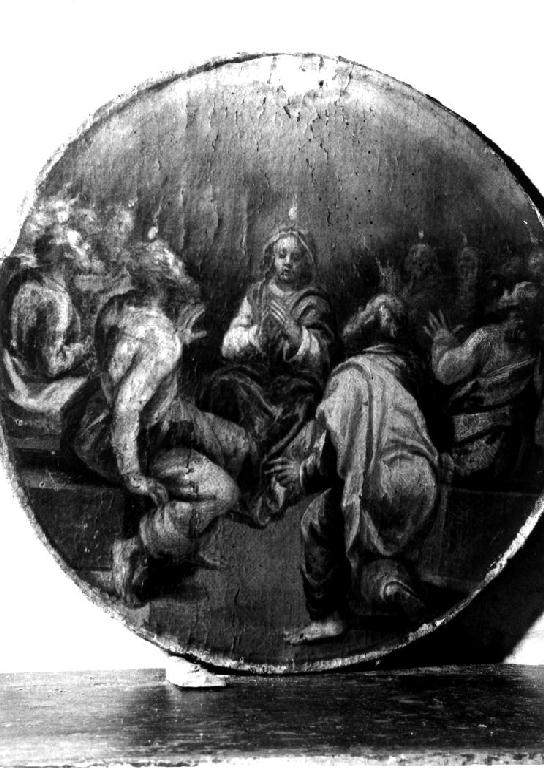 mistero tredicesimo: Pentecoste (dipinto, elemento d'insieme) di Campi Vincenzo (sec. XVI)