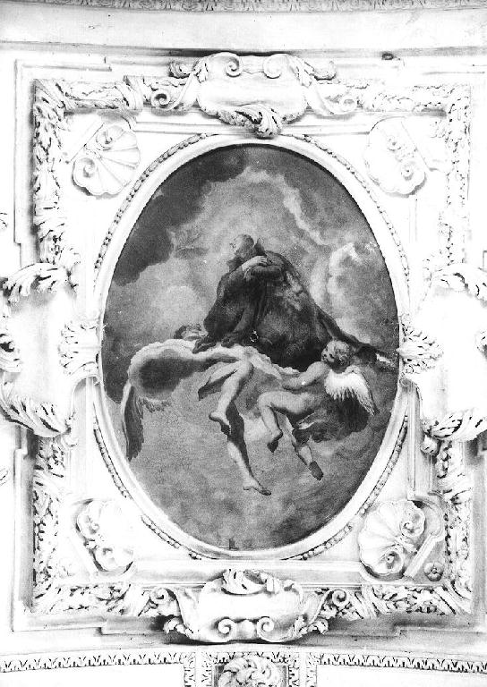 Santo Gesuita in gloria (dipinto) di Draghi Giovanni Evangelista detto Piacentino (ultimo quarto sec. XVII)