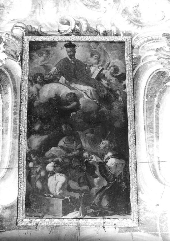 Gloria di Sant'Ignazio di Loyola (dipinto) di Spolverini Ilario (fine sec. XVII)