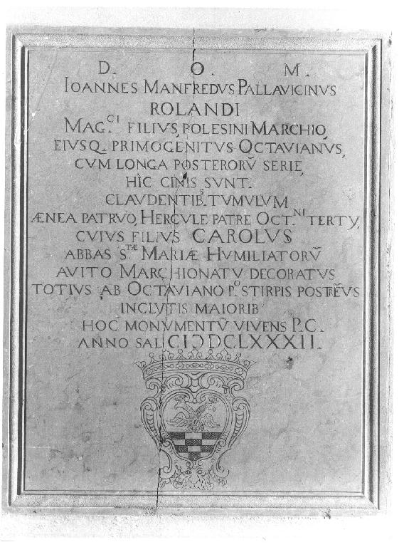 lastra tombale - ambito parmense (sec. XVII)