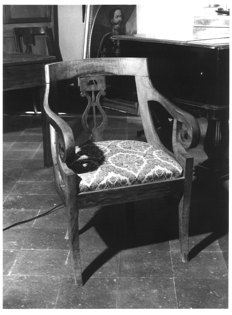 poltrona, serie - ambito parmense (prima metà sec. XIX)