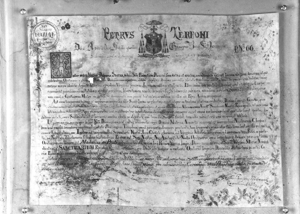 pergamena - ambito fidentino (sec. XX)