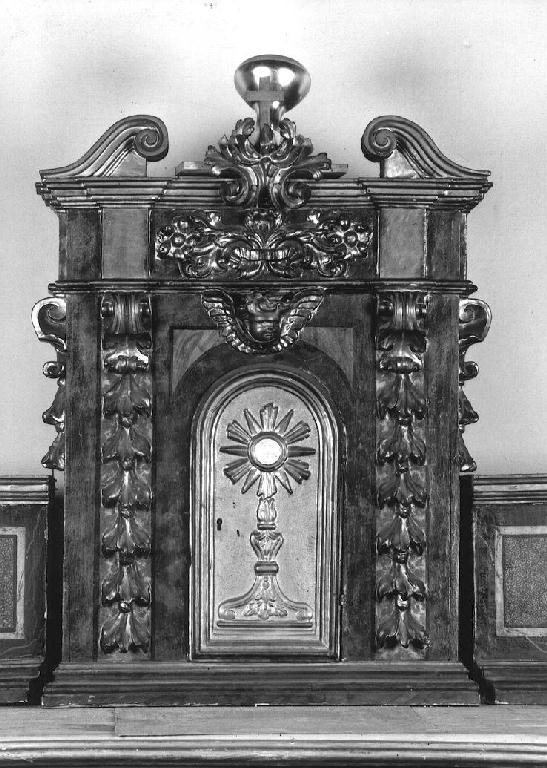 tabernacolo - a frontale architettonico, elemento d'insieme - ambito parmense (sec. XVIII)