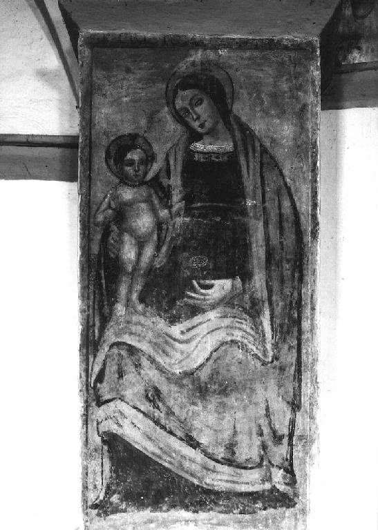 Madonna delle Grazie, Madonna con Bambino in trono (dipinto) - ambito emiliano-lombardo (primo quarto sec. XVI)