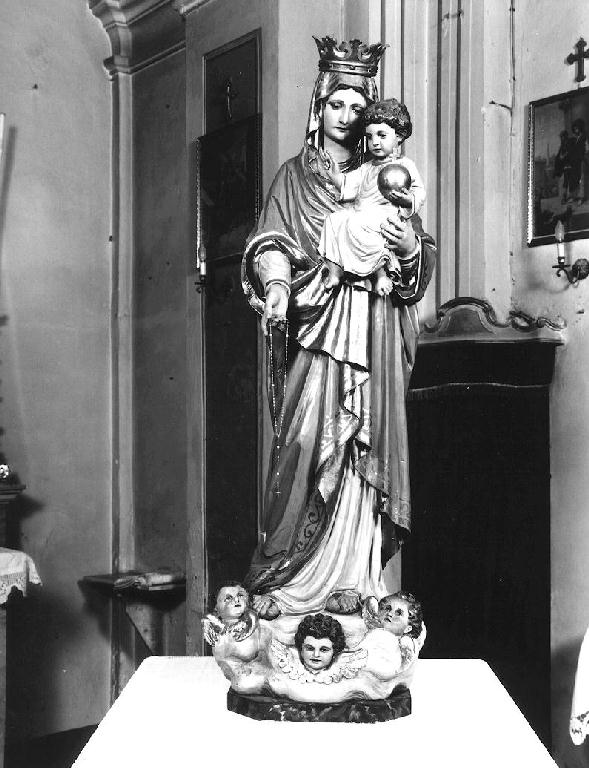 Madonna del Rosario (statua) di Mussner Giuseppe (sec. XX)