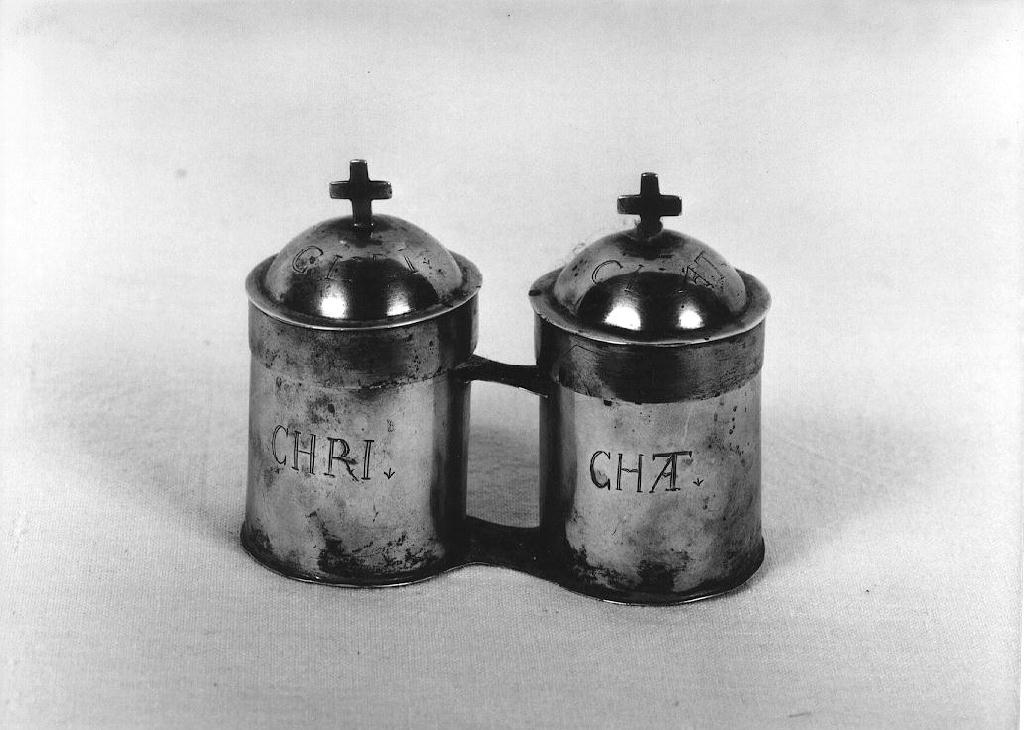 vasetti per oli santi - produzione italiana (sec. XIX)