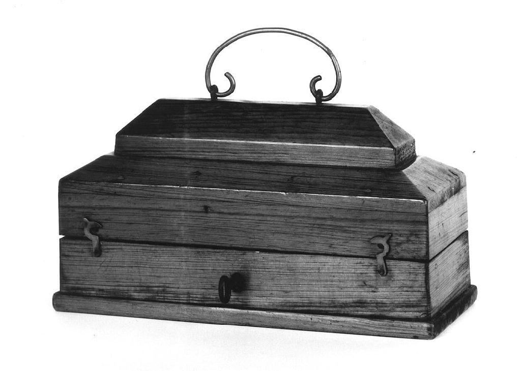 custodia - di vasetti per oli santi - ambito parmense (fine/inizio secc. XIX/ XX)