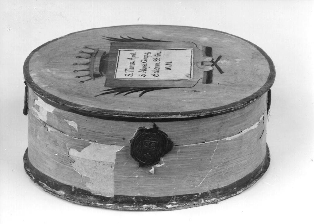 reliquiario a capsula - ambito parmense (sec. XIX)