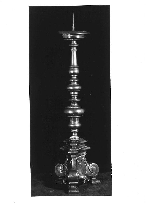 candeliere d'altare, serie - ambito parmense (prima metà sec. XIX)