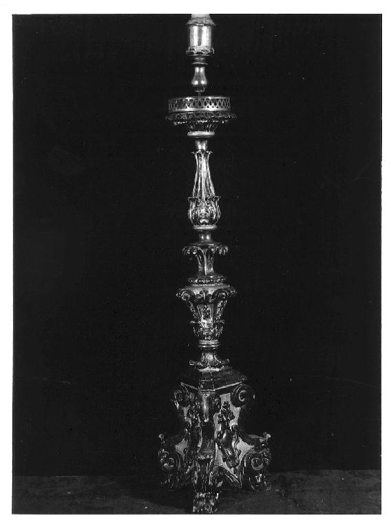 candeliere d'altare, serie - ambito parmense (primo quarto sec. XVIII)