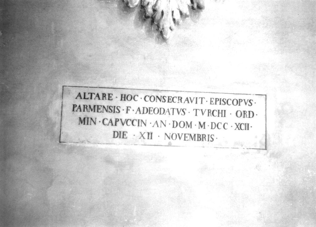 lapide commemorativa - ambito parmense (sec. XVIII)