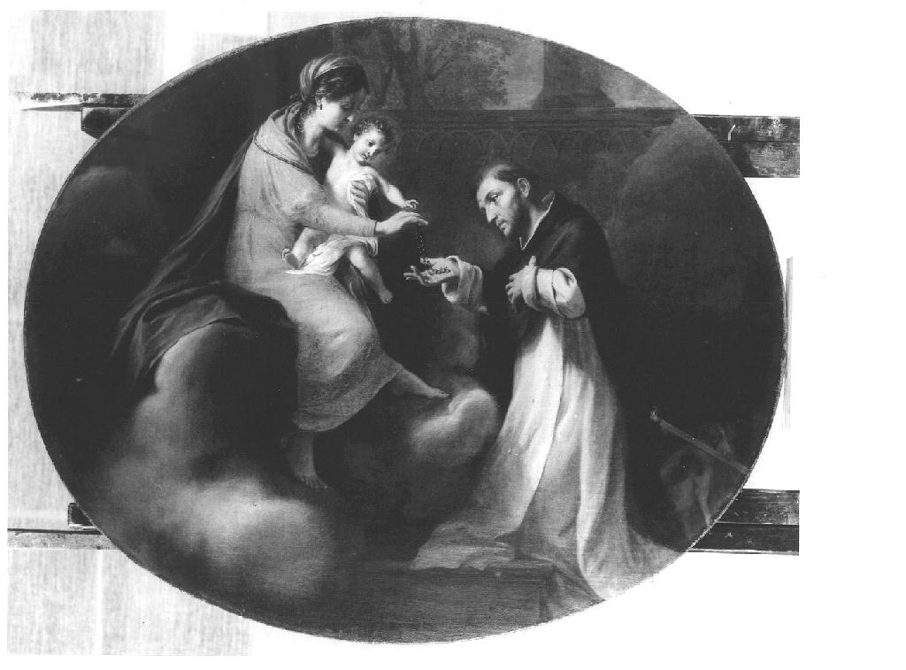 Madonna del Rosario con San Domenico (dipinto, elemento d'insieme) di Callani Gaetano (sec. XVIII)