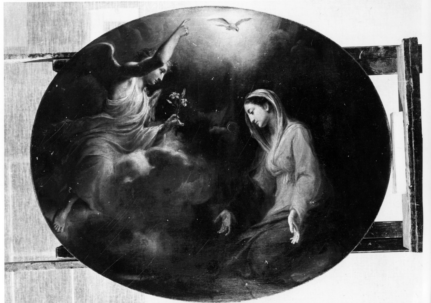 Mistero primo: Annunciazione (dipinto, elemento d'insieme) di Callani Gaetano (sec. XVIII)