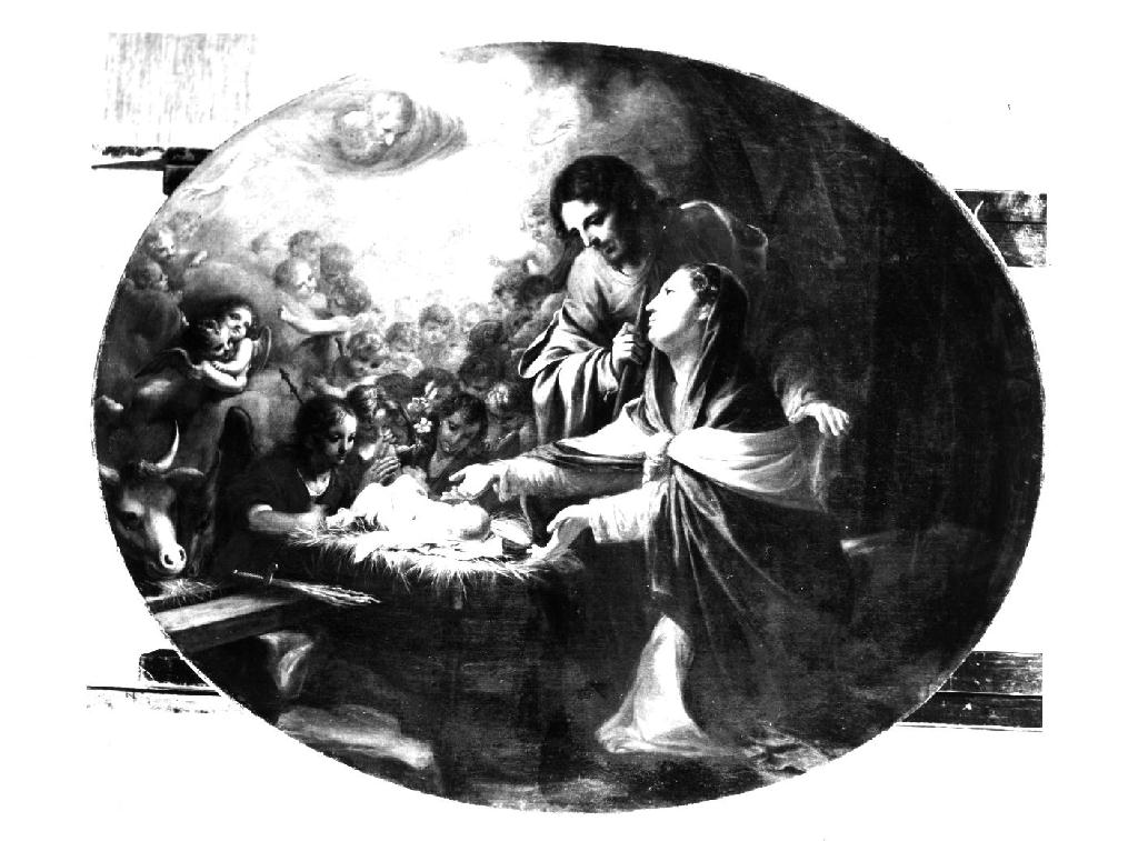 Mistero terzo: Natività di Gesù (dipinto, elemento d'insieme) di Callani Gaetano (sec. XVIII)