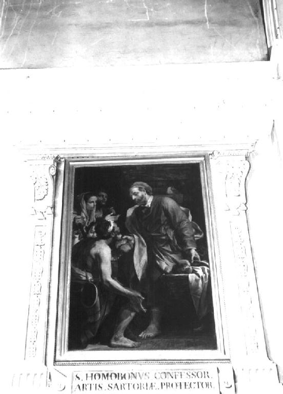 Sant'Omobono distribuisce l'elemosina (dipinto) di Ferrari Pietro Melchiorre (sec. XVIII)