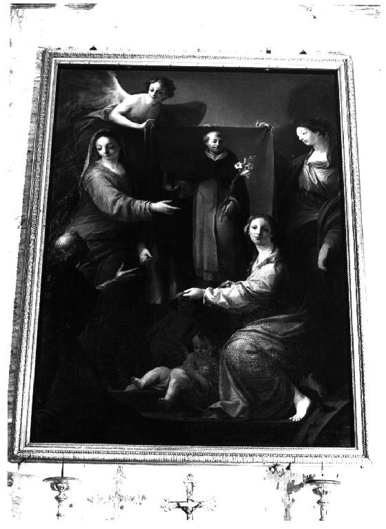 Apparizione di San Domenico a Soriano (dipinto, opera isolata) di Bossi Benigno (sec. XVIII)