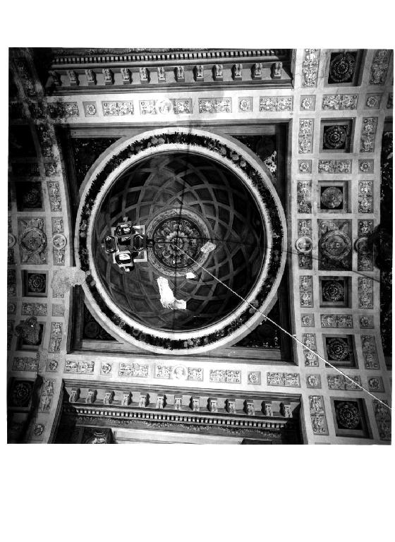 quadrature e motivi decorativi a cassettoni con rosoni (decorazione pittorica, complesso decorativo) - ambito parmense (inizio sec. XIX)