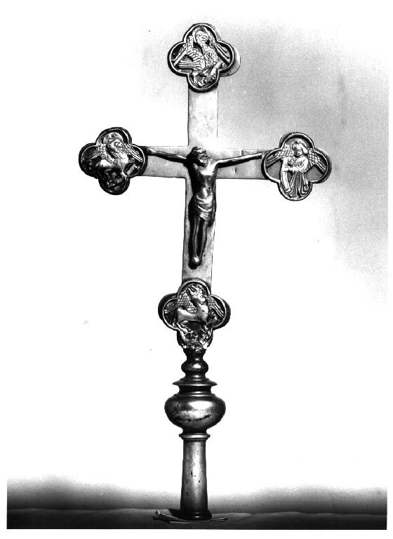 croce processionale, opera isolata - manifattura tedesca (sec. XV)
