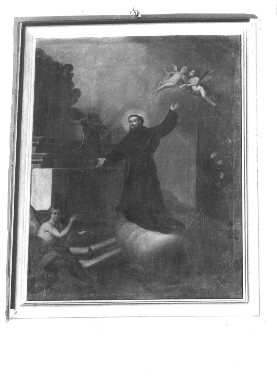 Estasi di santo francescano (dipinto) - ambito parmense (sec. XVII)