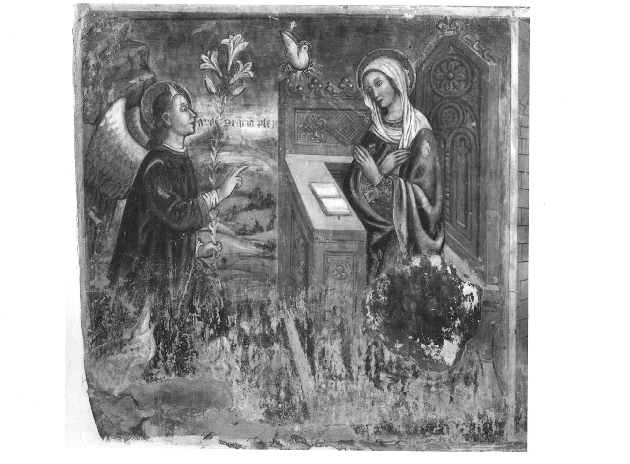 Annunciazione (dipinto, ciclo) di Loschi Jacopo (attribuito) (sec. XV)