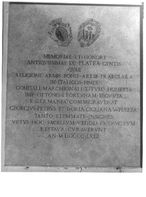 lapide commemorativa - ambito parmense (sec. XX)