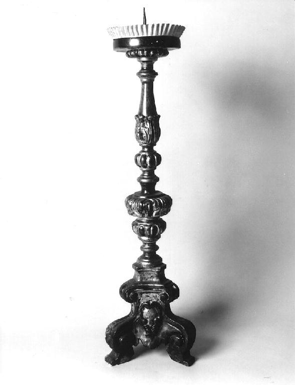 candeliere d'altare, elemento d'insieme - ambito emiliano (seconda metà sec. XVIII)