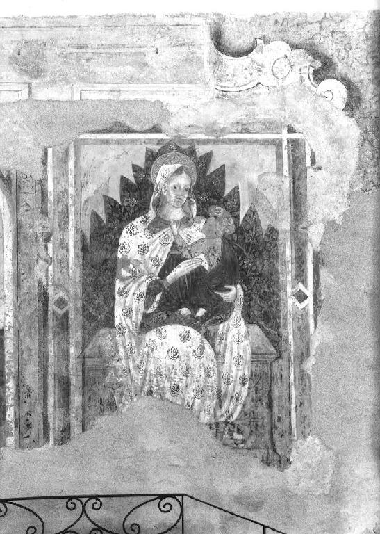 Madonna con Bambino (dipinto, frammento) - ambito emiliano (sec. XV)