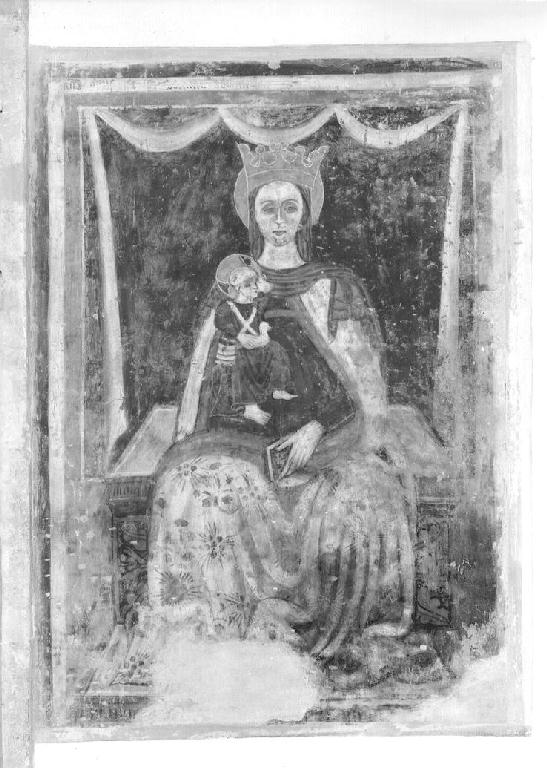 Madonna con Bambino in trono (dipinto) - ambito lombardo (prima metà sec. XV)